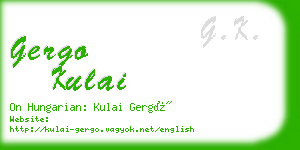 gergo kulai business card